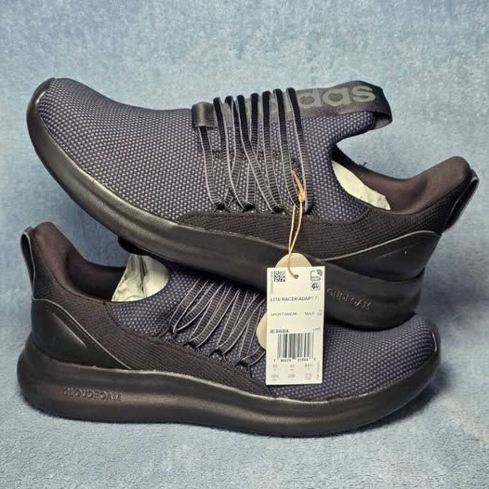 Adidas Lite Racer Adapt 7.0 Wide Mens Shoes Black US 10.5 Wide